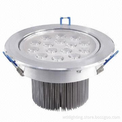 15W LED Normal Ceiling Downlight with Epistar LEDs, Double Plug, Aluminum Material